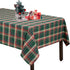 Plaid Tablecloth 57x84 Inch Green Christmas Table Cloth Checkered Fabric for Holiday Picnic Christmas Table Decoration