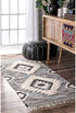nuLOOM Savannah Moroccan Fringe Accent Rug, 2' x 3', Black