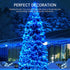 Fiee 500 LED Christmas Fairy String Lights, 8 Lighting Modes, 175ft Plug in String Waterproof Mini Lights for Outdoor Indoor Holiday Christmas Wedding Party Bedroom Decorations, 500L Blue+White