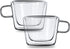 Dorsaer Espresso Cups -6oz Crystal Clear Heat Insulation Double Wall Glass Coffee Cups for Latte,Cappuccino,Hot Chocolate,Juice and Tea (Set of 2)
