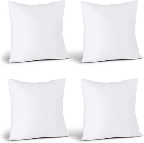 Utopia Bedding Throw Pillows Insert (Pack of 4, White) - 14 x 14 Inches Bed and Couch Pillows - Indoor Decorative Pillows