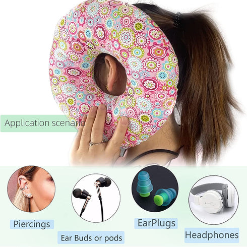Pillow with a Ear Hole for CNH and Ear Piercing Ear Pain Ear Inflammation Pressure Sores Side Sleeping Pillow Ear Guard Pillow