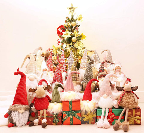 16 Inches Handmade Christmas Gnome Decoration Swedish Figurines (White Angel)