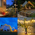 Solar String Lights Outdoor Patio Lights 50 LED 24.6FT Edison Bulbs Globe String Lights with 8 Lighting Modes, Waterproof Hanging Lights for Yard Porch Wedding Party Fence Christmas (Warm White)