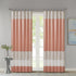 Madison Park Amherst Single Panel Faux Silk Rod Pocket Curtain With Privacy Lining for Living Room, Window Drape for Bedroom and Dorm, 50x84, Coral