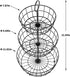 HANZE 3-Tier Wire Fruit Basket Bowl, Detachable Vegetable Bread Countertop Display Storage Stand Rack for Kitchen Bathroom Hanging Organize, Brown
