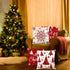 Christmas Pillow Covers 18x18 Set of 4 Rustic Buffalo Plaid Farmhouse Cushion Pillow Case for Christmas Decorations Indoor Living Room Home Couch