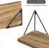 SRIWATANA Floating Shelves Wall Mounted, Rustic Wall Shelves for Bedroom, Bathroom, Living Room, Kitchen Set of 3 (Carbonized Black)