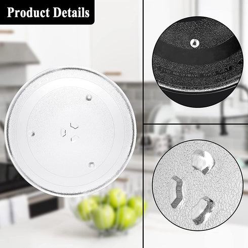 12.5" DE74-20015G Microwave Glass Plate Replacement by AMI PARTS for Sam-sung Microwave Glass Turntable Plate Replaces DE74-20015F
