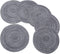 Round Braided/Woven Placemats, Indoor/Outdoor Placemat/Charger, Kitchen Mat for Dinning Table Washable Set of 6 Dark Grey