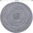 Round Braided/Woven Placemats, Indoor/Outdoor Placemat/Charger, Kitchen Mat for Dinning Table Washable Set of 6 Dark Grey