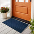 E-view Non-Slip Entrance Doormats - Washable Front Back Door Mat with Rubber Back, Waterproof Low-Profile Indoor Outdoor Welcome Rug (Blue)