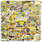 School Bus Stickers - 100pcs Bus Stickers Vinyl Waterproof Stickers for Adults Teens Girls Boys Toddlers Kids for Journaling Water Bottle Hydroflask Laptop Decor