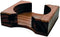 CoasterStone Wood Holder for Round Holds 4 Drink Coasters up to 4-1/4 Inch, 1, Deep Brown