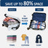 15 Compression Bags for Travel, Roll Up Space Saver Bags for Travel, Saves 80% of Storage Space, Travel Compression Bags for Packing & Clothes, No Pump or Vacuum Needed