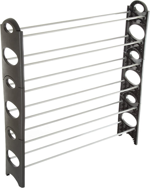 Stackable Shoe Rack 6-Tier Shoe Organizer for Closet, Bathroom, Entryway Shoe Shelf Holds 24 Pair Sneakers, Heels, and Boots by Everyday Home