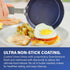 Granitestone Blue Mini Nonstick Egg & Omelet Pan 5.5 Single Serve Frying Pan / Skillet, Diamond Infused, Multipurpose Pan Designed for Eggs, Omelets, Pancakes, Rubber Handle, Dishwasher Safe