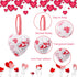 EBaokuup 30 Pieces Valentine Heart Shaped Hanging Ornaments, Sweet Romantic Heart Hanging Bauble Decorative Hanging Decor for Valentine's Day Wedding Anniversary