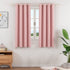 DAIMEIEN Window Treatment Panels Thermal Insulated Solid Grommet Blackout Curtains/Drapes with Tiebacks for Living Room (A Pair,W 52 x L 63 inches, Pink)
