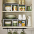 SONGMICS Cabinet Shelf Organizers, Spice Racks, Stackable, Expandable, Set of 4 Metal Kitchen Counter Shelves, Silver Gray UKCS006S01