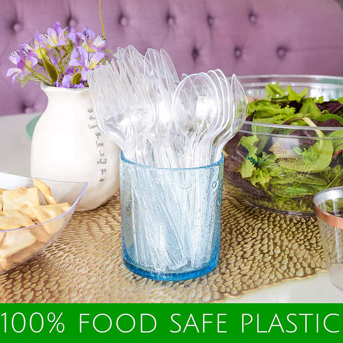 Plasticpro Disposable Clear Plastic Knives Heavyweight Box of 200 Count