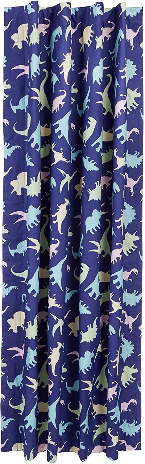 Amazon Basics Portable Window Blackout Curtain Shade with Suction Cups for Travel, Kids, and Baby Nursery - 50" x 78", Multi-Color Dinosaurs - 1-Pack