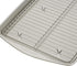 Rachael Ray Nonstick Bakeware Set without Grips, Nonstick Cookie Sheets / Baking Sheets and Cooling Rack - 2 Piece, Silver