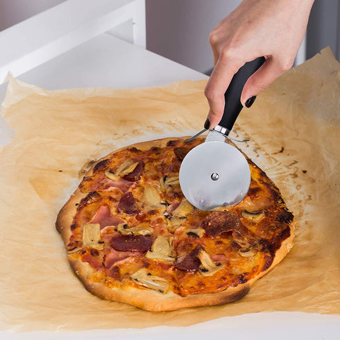 Pizza Cutter Quality Stainless Steel Pizza Cutter Wheel, Pizza Wheel, Super Sharp Pizza Slicer with Non Slip Handle, Easy to Clean Dishwasher Safe Heavy Duty Smooth Rotating - Top Rated