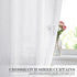 NICETOWN Front Door Sheer Curtain, Privacy Semitransparent Voile French Door Curtain with Top and Bottom Rod Pocket, Sheer Door Curtain, Tieback Included, W52 inches x L40 inches, 1 Panel, White