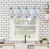 Coastal Curtain Valance for Windows,Nautical Starfish Blue Seaweed Window Toppers Valances,Underwater World Pocket Window Treatment Short Curtains for Kitchen Bathroom Bedroom 54x18in