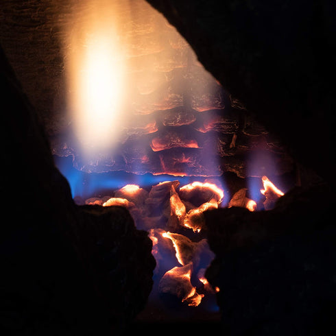 Natural Glo Glowing Embers for Gas Fireplace | Mineral Wool Gas Log Embers to Enhance Gas Fireplaces. Rock Wool Fake Coals for Gas Fireplaces | Embers Glowing for Use with Gas Fireplace Logs