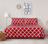 Utopia Bedding Printed Queen Sheet Set - 1 Fitted Sheet, 1 Flat Sheet and 2 Pillowcases - Soft Brushed Microfiber Fabric - Shrinkage and Fade Resistant (Queen, Burgundy Quatrefoil with White Pattern)