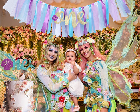 1st Birthday Tutu Decoration for Party - Mermaid Princess 1st Birthday Party - Mermaid Baby Skirt Photo Booth Props and Backdrop Cake Smash - Best Princess Birthday Party Supplies (Purple Blue)