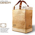 Reusable Jute French Market Tote Burlap Grocery Bags with Faux Leather Strap Handles, Interior Pocket, and Water Resistant Inner Lining Jute Shopping Bag, EXULTIMATE