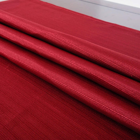 Christmas Luxury Stripe Fabric Table Cloths, Heavy Weight 100% Polyester Tablecloths Washable, No Iron, Water Resistance Soil Resistant Holiday Table Cover for Dining,60 Inch x 84 Inch Oblong,Burgundy