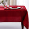 Christmas Luxury Stripe Fabric Table Cloths, Heavy Weight 100% Polyester Tablecloths Washable, No Iron, Water Resistance Soil Resistant Holiday Table Cover for Dining,60 Inch x 84 Inch Oblong,Burgundy