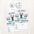 50 Fill in Deer Baby Shower Invitations, Baby Shower Invitations Hunting, Camping, Camo, Buck, Rustic, Neutral, Woodland Baby Shower Invites for Boy, Baby Invitation Cards Printable