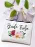ECOHIP 6 Pack Bride Tribe Makeup Bag Bridesmaid Proposal Gifts Bridal Shower Party Bachelorette Party Favor