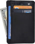 Leather Wallet for men with Credit card holder RFID blocking for men and women (Charcoal)