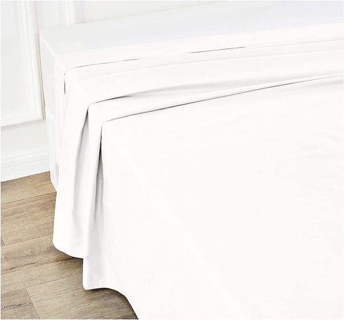 Amazon Basics Ultra-Soft Cotton Fitted Bed Sheet, Breathable, Easy to Wash, Twin XL, White