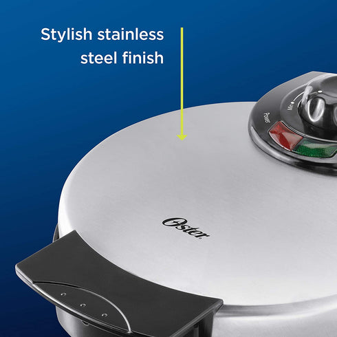 Oster Belgian Waffle Maker, Stainless Steel (CKSTWF2000) 10 Inch