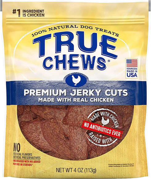 True Chews Jerky Cuts Natural Dog Treats, Chicken 4 oz bag
