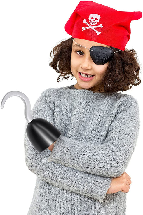 Haconba 12 Pieces Pirate Hooks Captain Hook Plastic Hand Hook for Halloween Decoration Pirate Theme Party Costume Accessory Cosplay Party Supplies