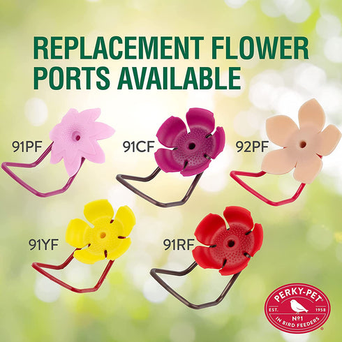 Perky-Pet 209B Our Best Glass Hummingbird Feeder, Red, 30 OZ