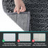 DEXI Bath Mat Bathroom Rug Non Slip Absorbent and Soft Floor Mats Washable Chenille for Bathtub Toilet Shower Room Entryway,16"x24"Dark Gray