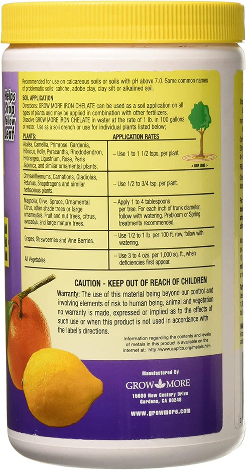 Grow More GL556546 6546 EDDHA Iron Chelate, 1-Pound, Purple