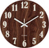 Jomparis 12" Night Light Function Wooden Round Wall Clock Vintage Rustic Country Tuscan Style for Kitchen Bedroom Office Home Silent & Non-Ticking Large Numbers Battery Operated Indoor Clocks