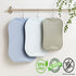 doblé Non-Scratch Flexible Cutting Board for Chopping, Scratch Free Juice Grooves with Easy Grip Handle, Non-Slip Dishwasher Safe for Kitchen (Large (15.6" x 10.7"), Blue gray)