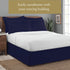 Lux Hotel Microfiber Tailored Style Bed Skirt with Classic 14 Inch Drop Length, Queen, Navy