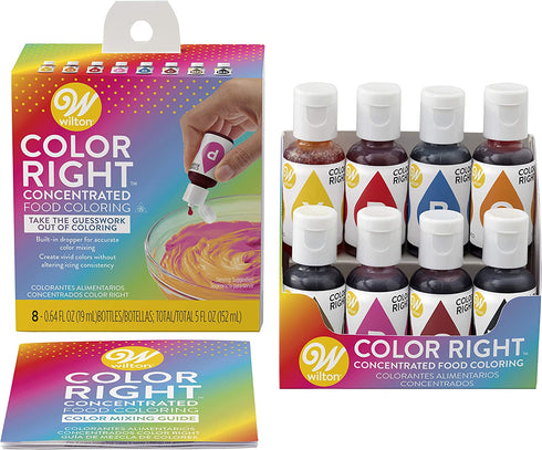Wilton Color Right Performance Food Coloring Set, 8 Colors
